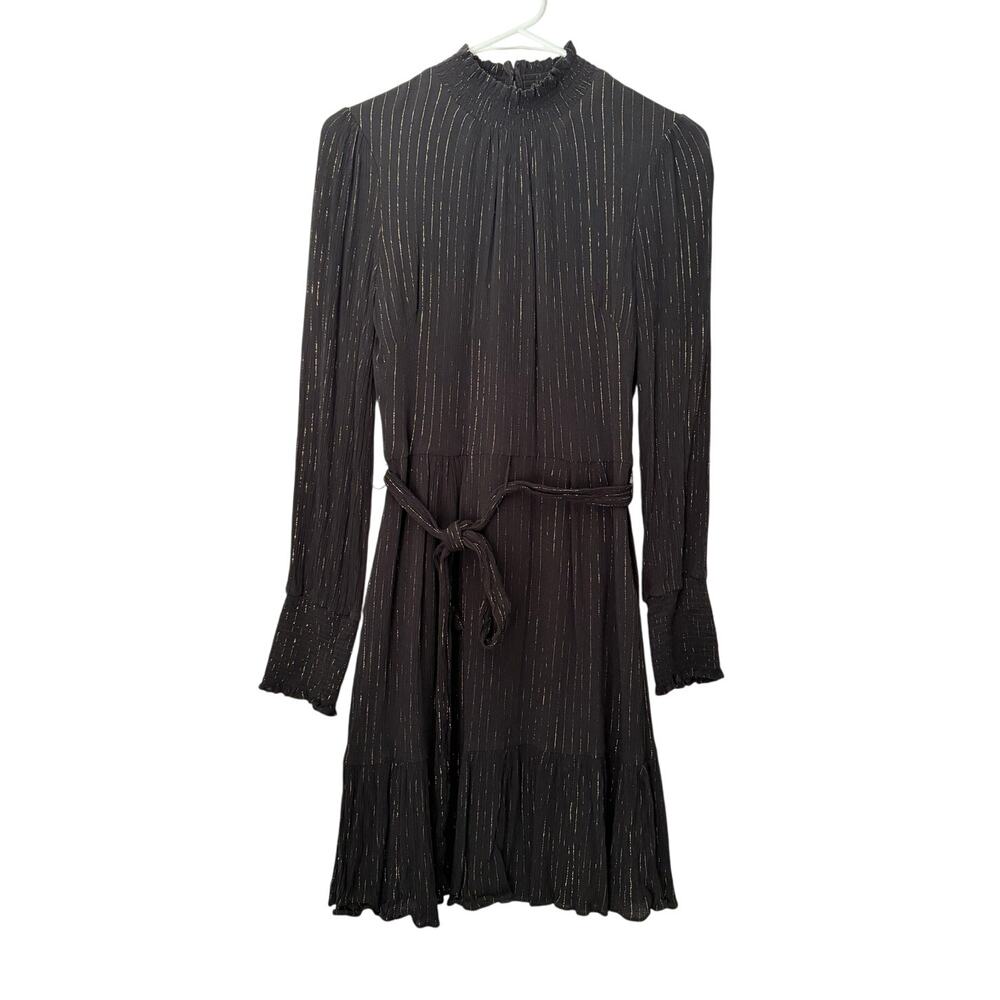 Tommy Hilfiger Women's Long Sleeves Mini Dress A-line Black Size 2